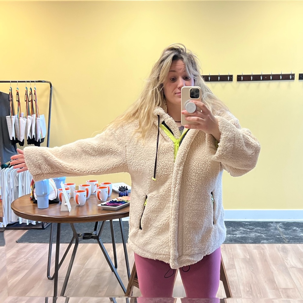 FREE PEOPLE, Teddy Bear Jacket! Heavy, warm, so stinking cute!!